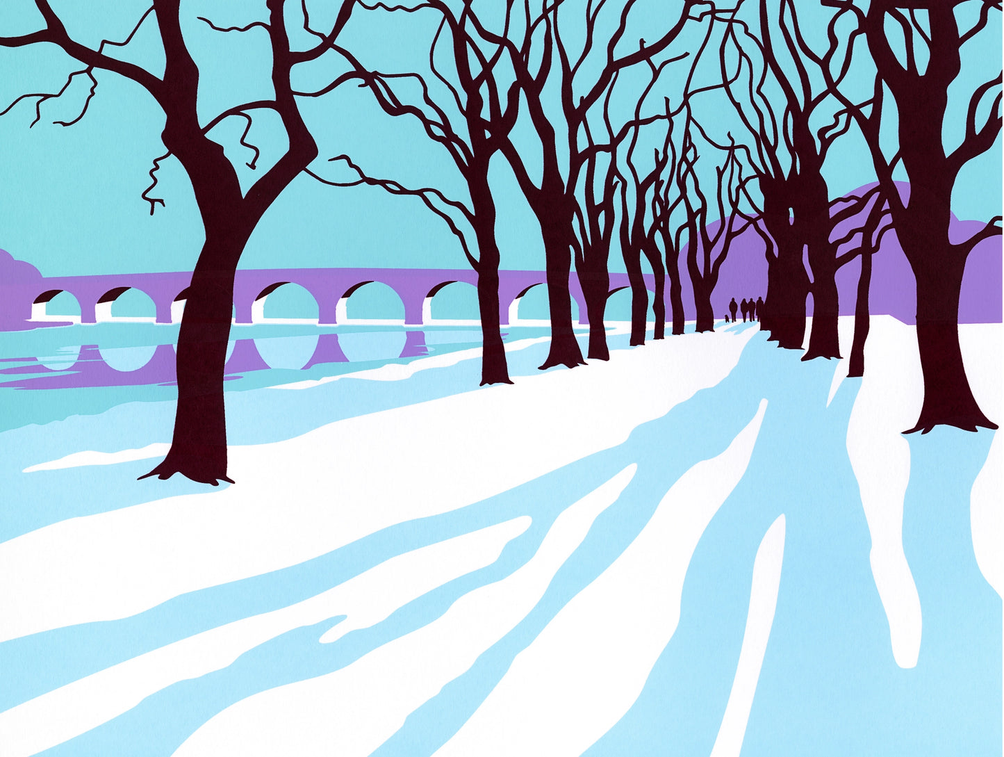 FRESH SNOW ON TYNE GREEN, HEXHAM